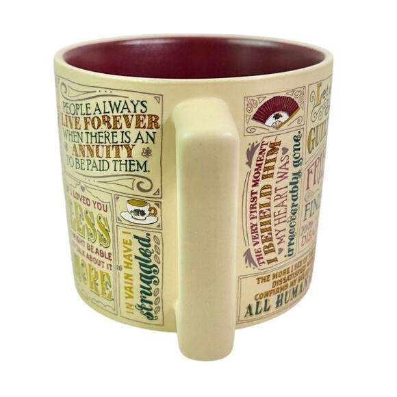 Jane Austen Ceramic 2017 Unemployed Philosophers Guild 12 Oz Coffee Mug - Picture 5 of 11